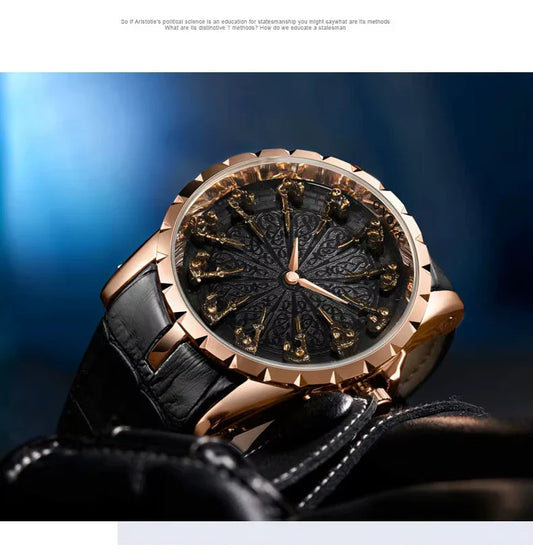 ONOLA 3809 Men's Luxury Gold Quartz Watch – Elegant Design, Waterproof