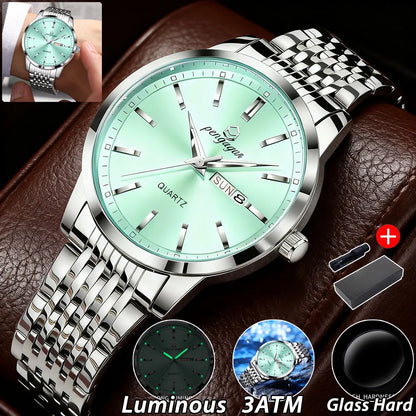 2025 New Top Brand Luxury Man Wristwatch Waterproof Luminous Date Men Watches Stainless Steel Quartz 43mm Men's Watch Male reloj