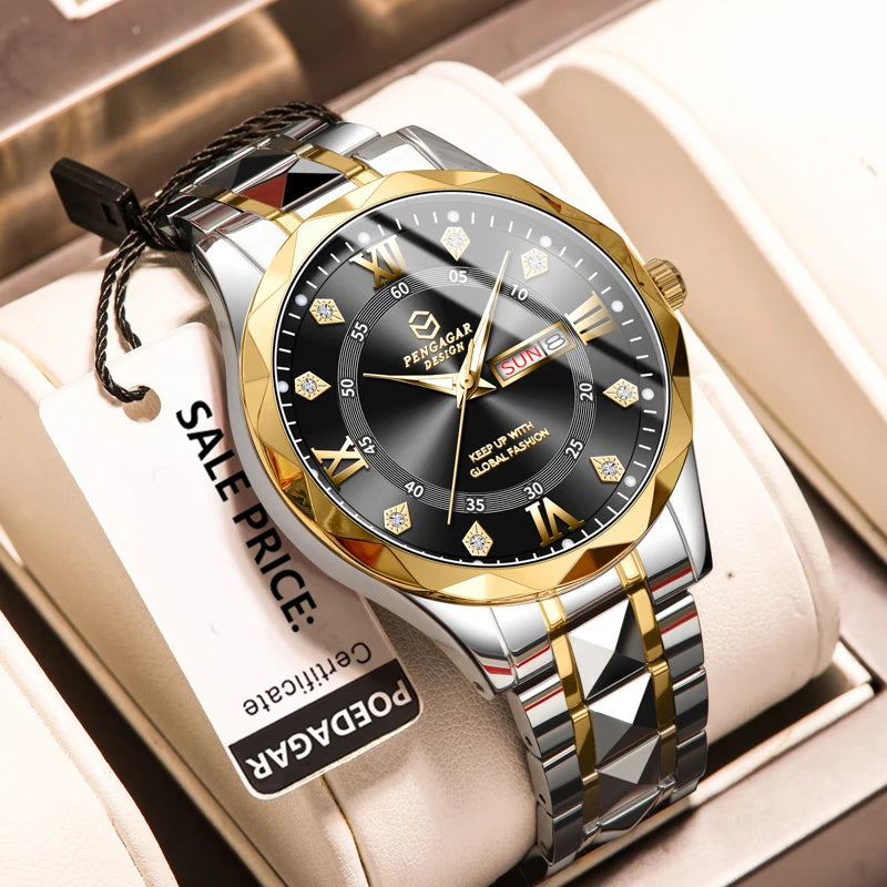 2025 Top Brand Men Business Sports Quartz Watch Classic Waterproof Luminous Calendar Creative Clock Male Personalized Wristwatch