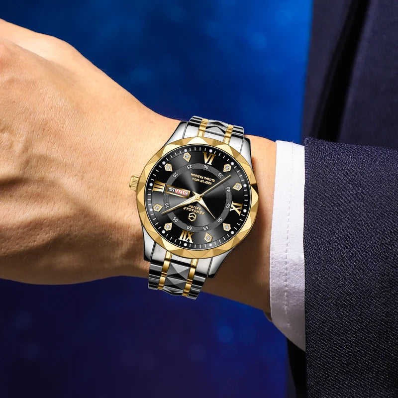 2025 Top Brand Men Business Sports Quartz Watch Classic Waterproof Luminous Calendar Creative Clock Male Personalized Wristwatch