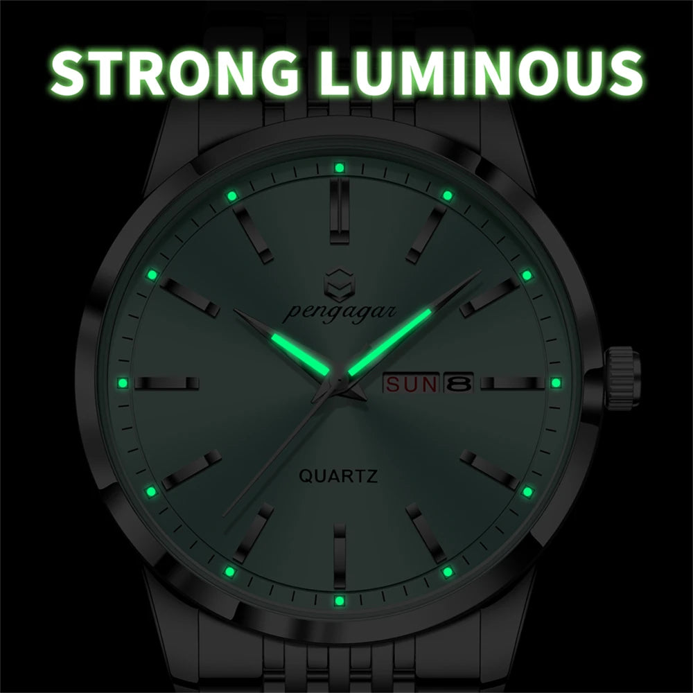 2025 New Top Brand Luxury Man Wristwatch Waterproof Luminous Date Men Watches Stainless Steel Quartz 43mm Men's Watch Male reloj