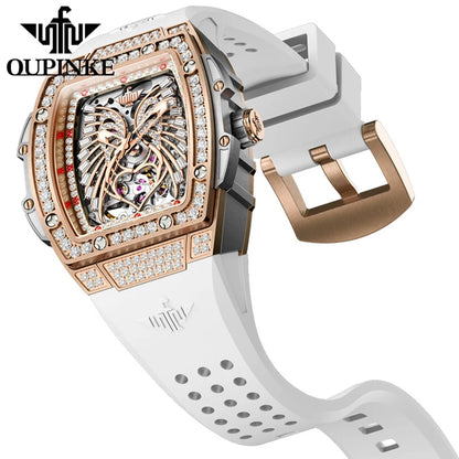 OUPINKE Gift Box Set ladies' watches waterproof pretty Jewelry Diamond Dial automatic watch fow women Bracelet necklace watch