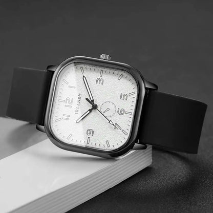 Fashion Square Women Quartz Watch Casual Silicone Strap Sports Wristwatch For Men Women Student's