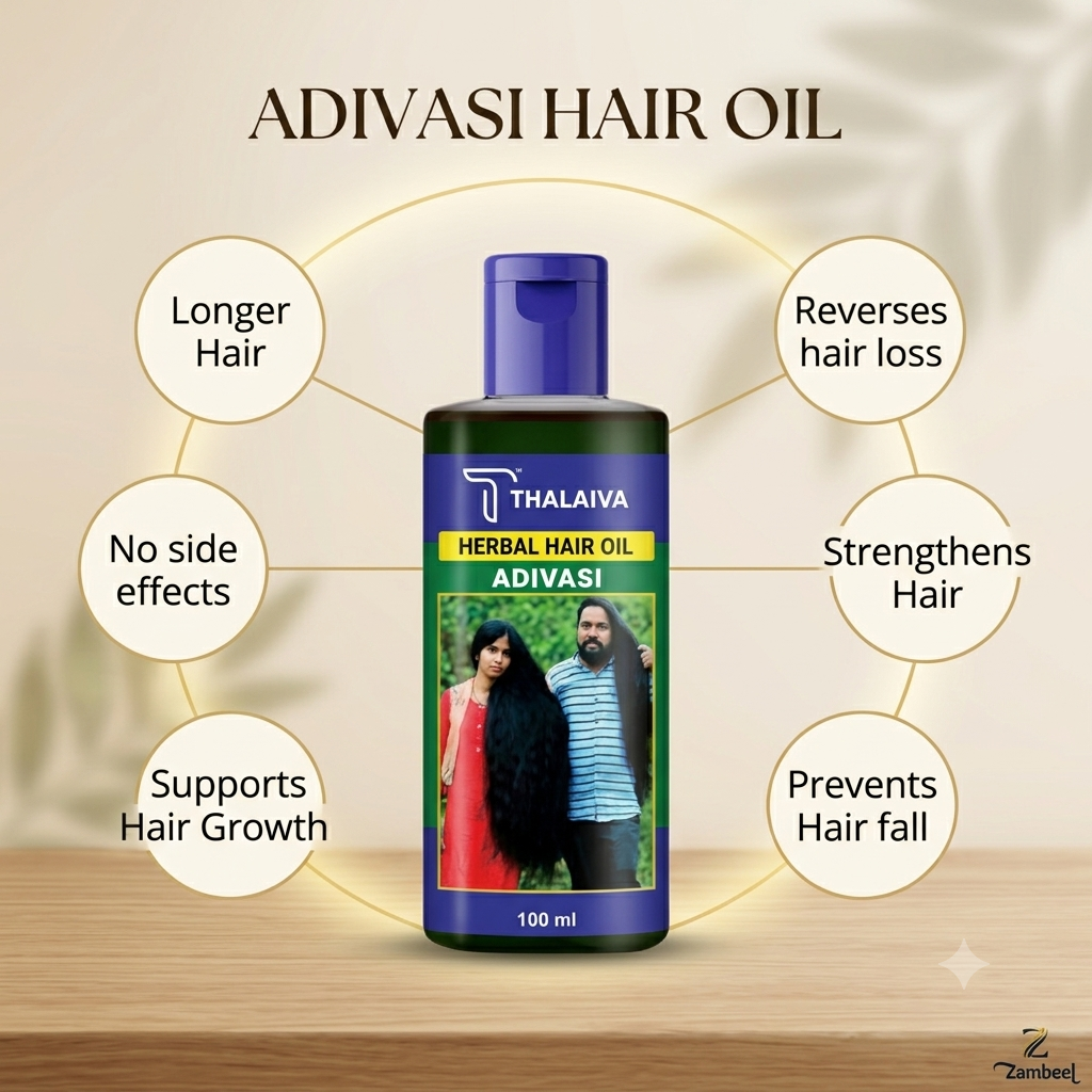 Adivasi Herbal Hair Oil | Organic Hair Growth & Hair Fall Care