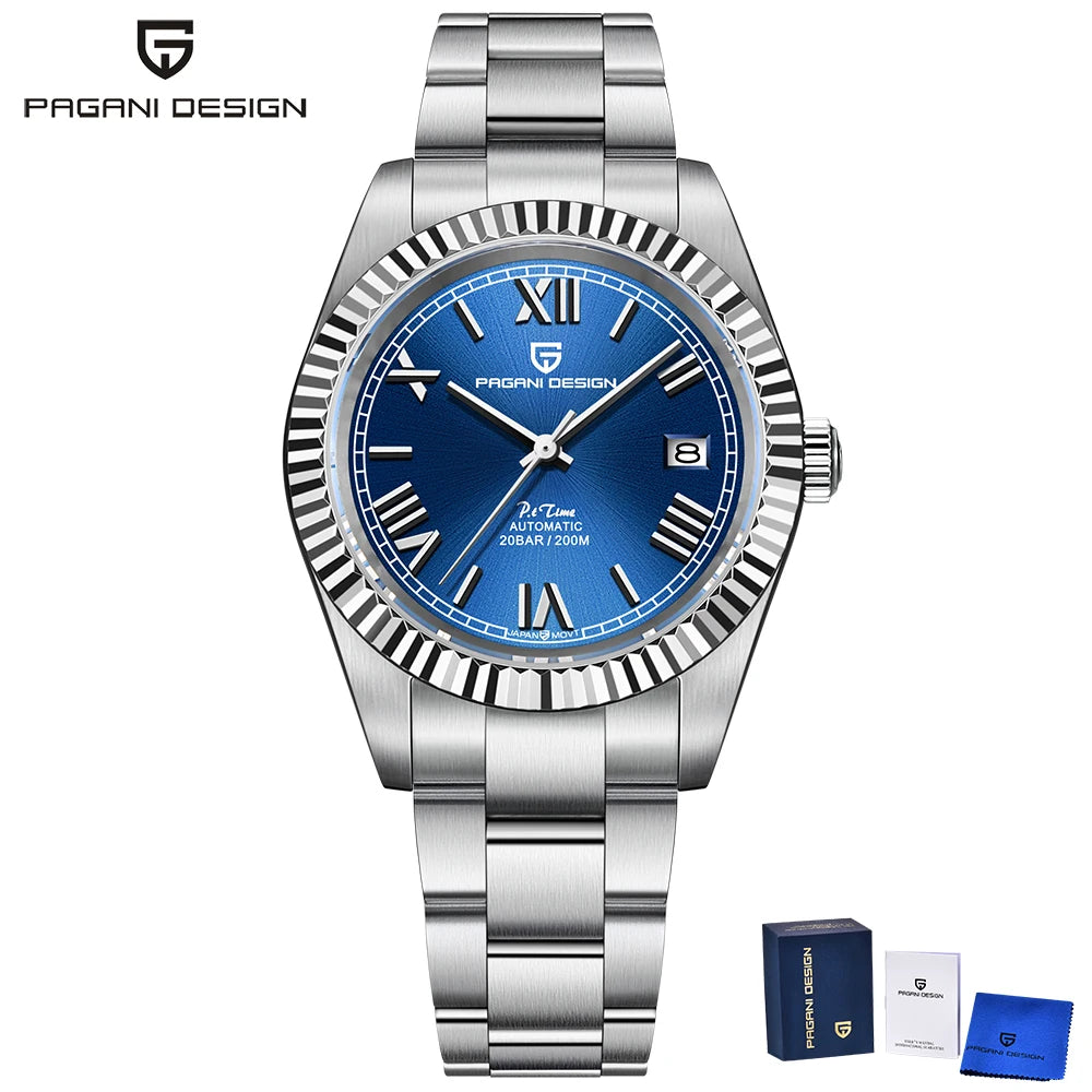 PAGANI DESIGN New Business Men's Automatic Mechanical Watches NH35 Stainless Steel Waterproof Wrist Watch for Men +Gift Box 2025