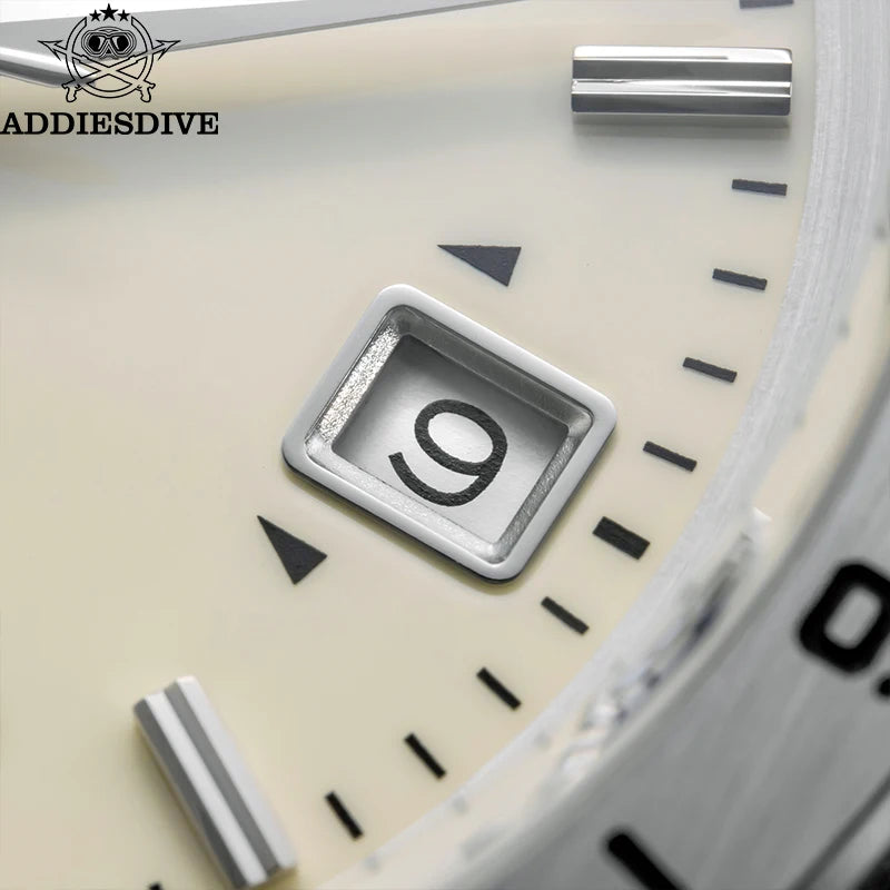 ADDIESDIVE New Watch For Men GMT Quartz Wristwatch AD2063 Sapphire Waterproof 200m Stainless Steel Bezel 38mm Gift Watch reloj